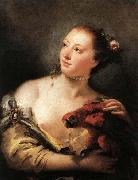 Giovanni Battista Tiepolo Woman with a Parrot Spain oil painting artist